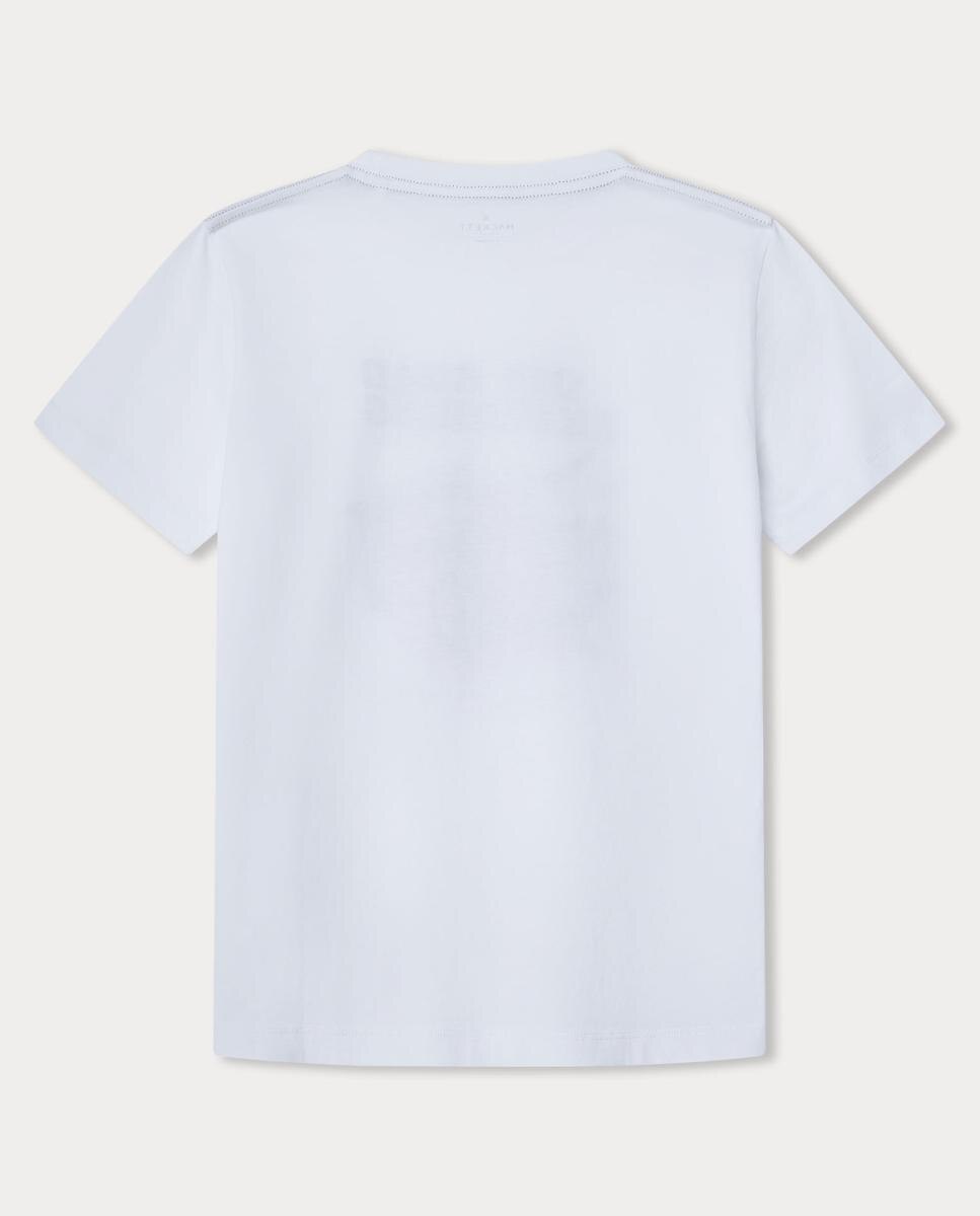 T-shirt com Ilustração Hackett Branco-2