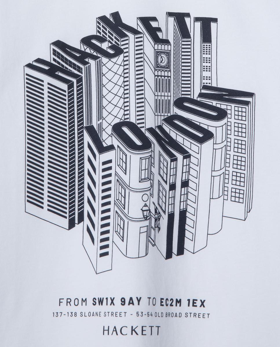 T-shirt com Ilustração Branco-3