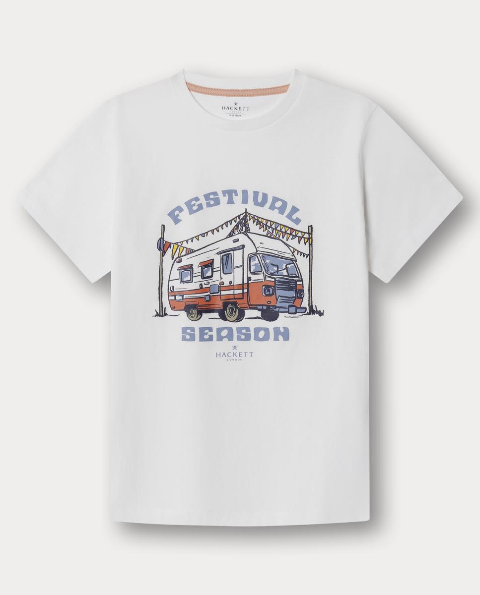 T-shirt Festival Camper Hackett Branco-1