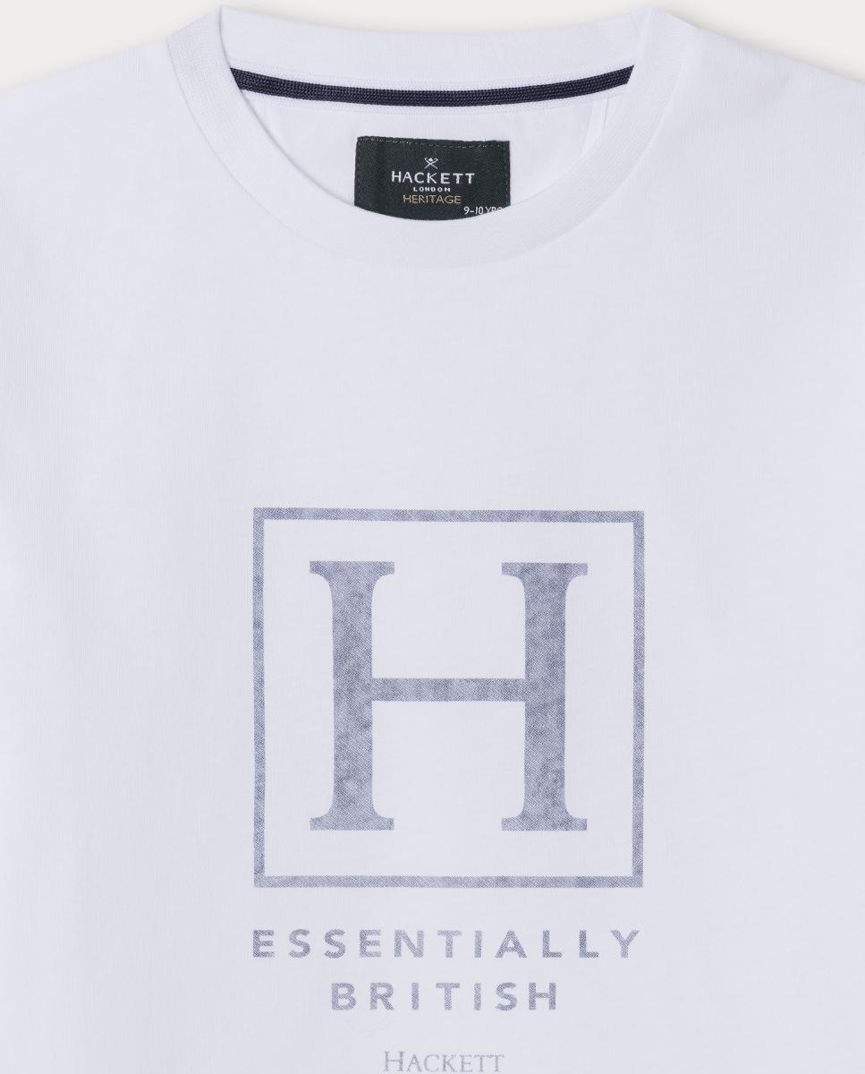 T-shirt Heritage Logo Hackett Branco-3