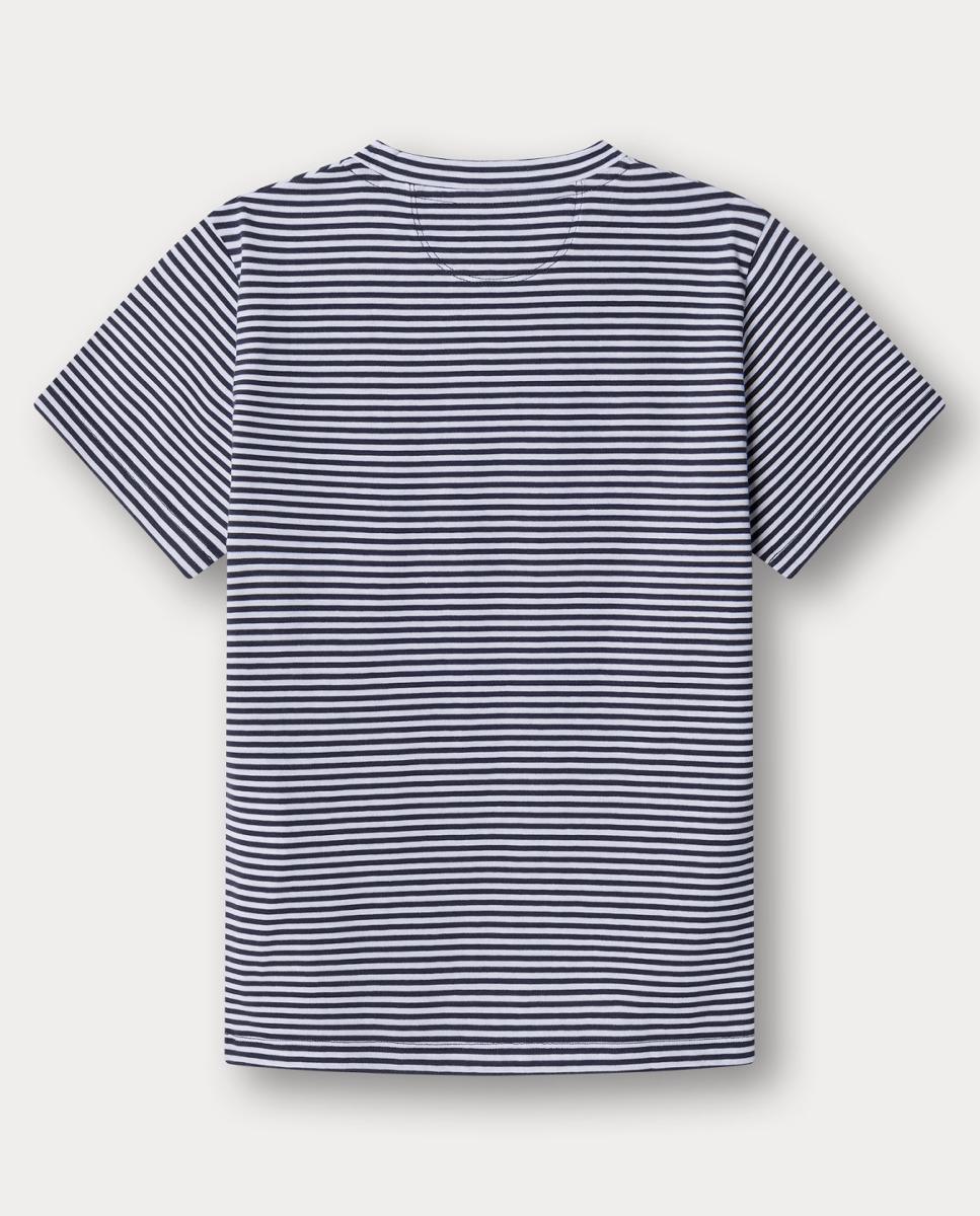 T-shirt às Riscas Heritage Azul-2