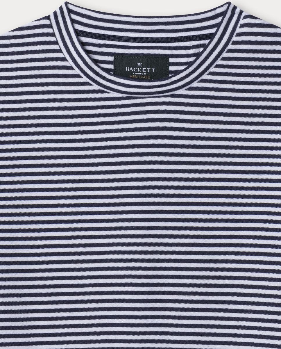 T-shirt às Riscas Heritage Azul-3