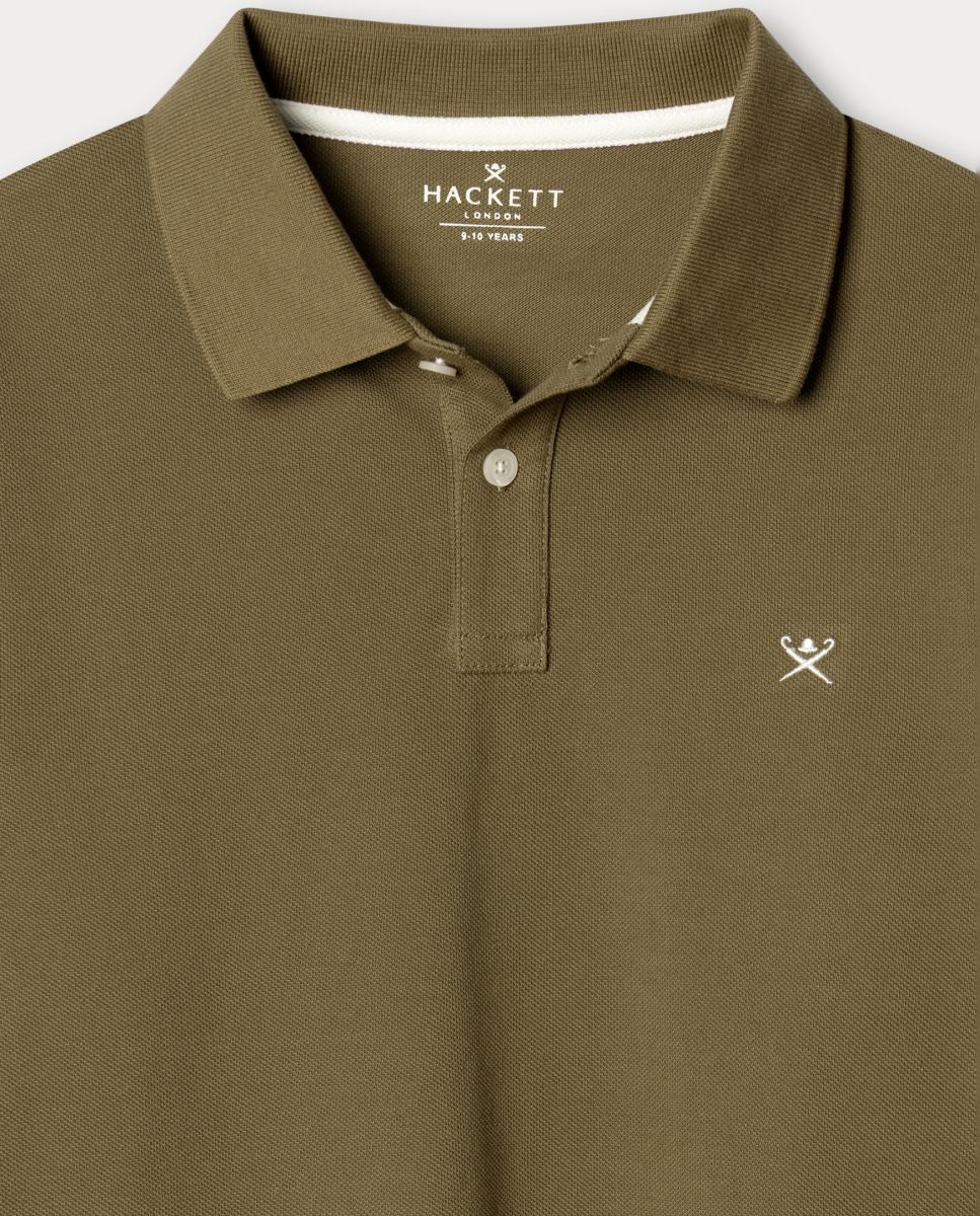 Polo de Manga Comprida com Logótipo Verde-militar-3