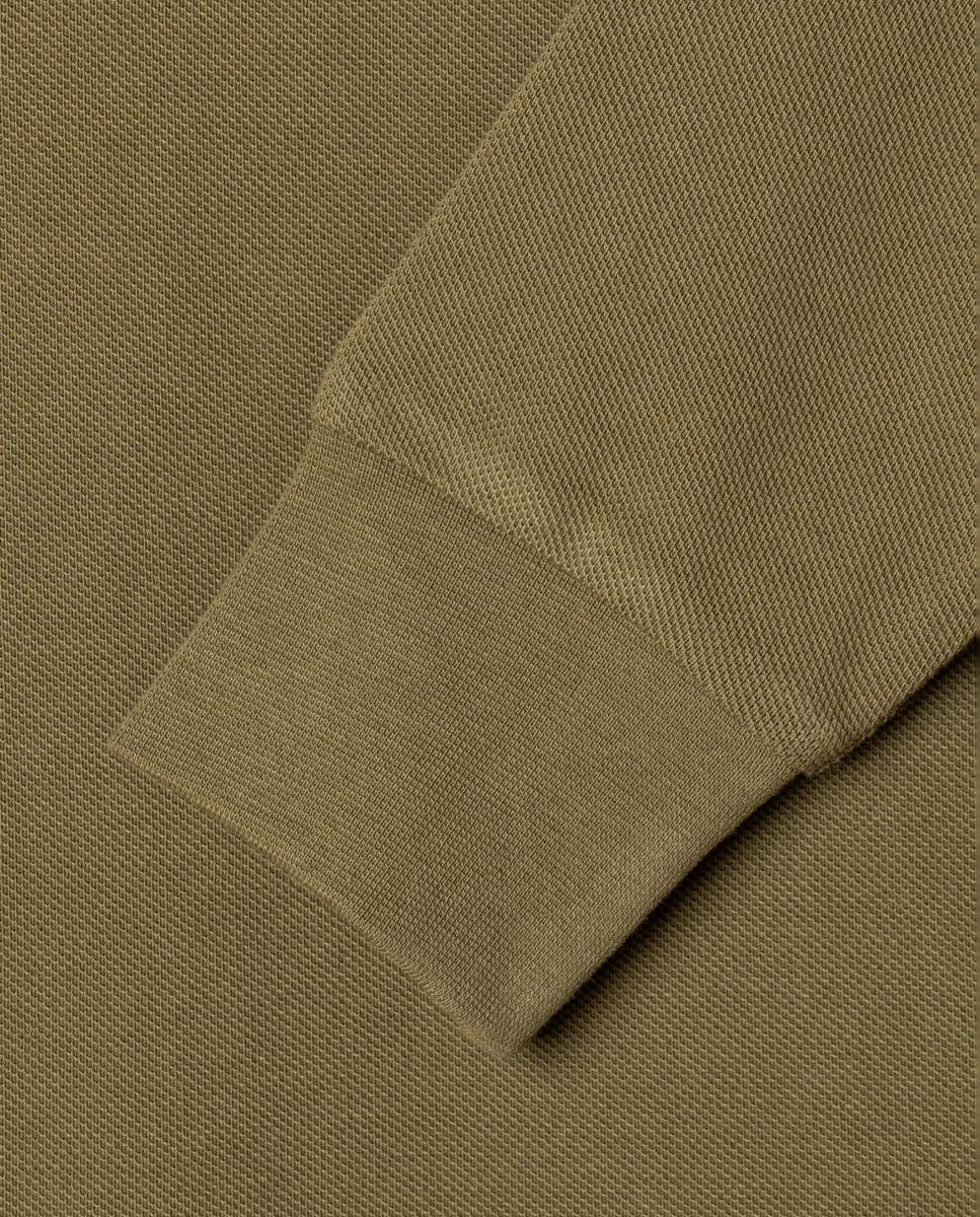 Polo de Manga Comprida com Logótipo Verde-militar-4