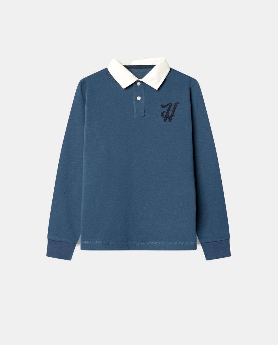 Imagen 0 de Polo rugby de niño de manga larga Azul marino