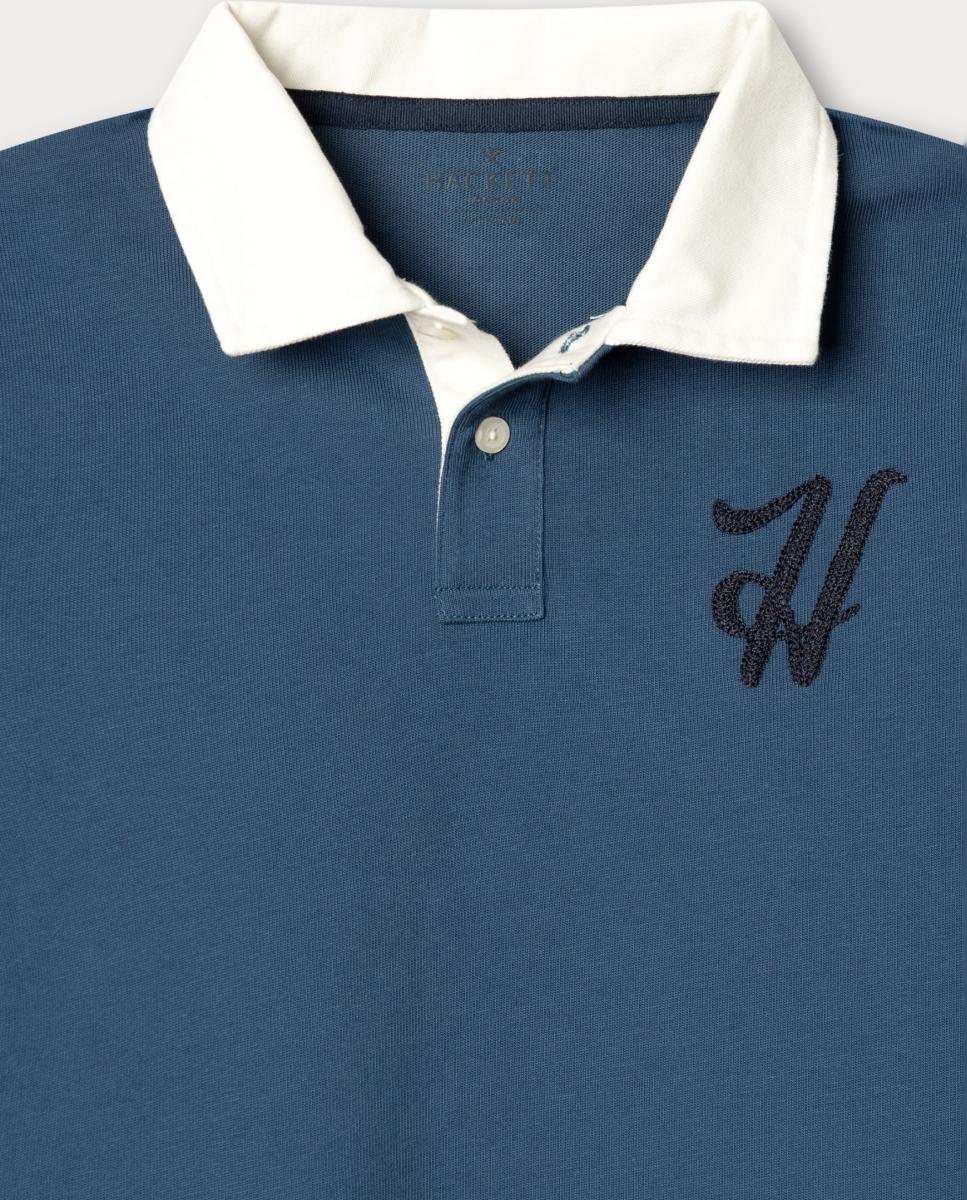 Polo rugby de niño de manga larga - Hackett - Azul marino Azul marino-3
