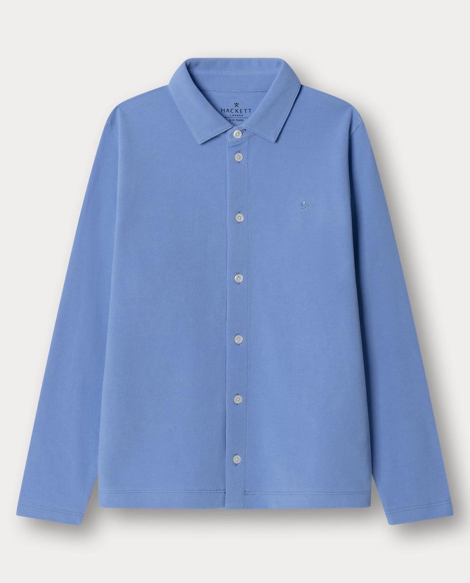 Camisa Piqué Hackett Azul-1