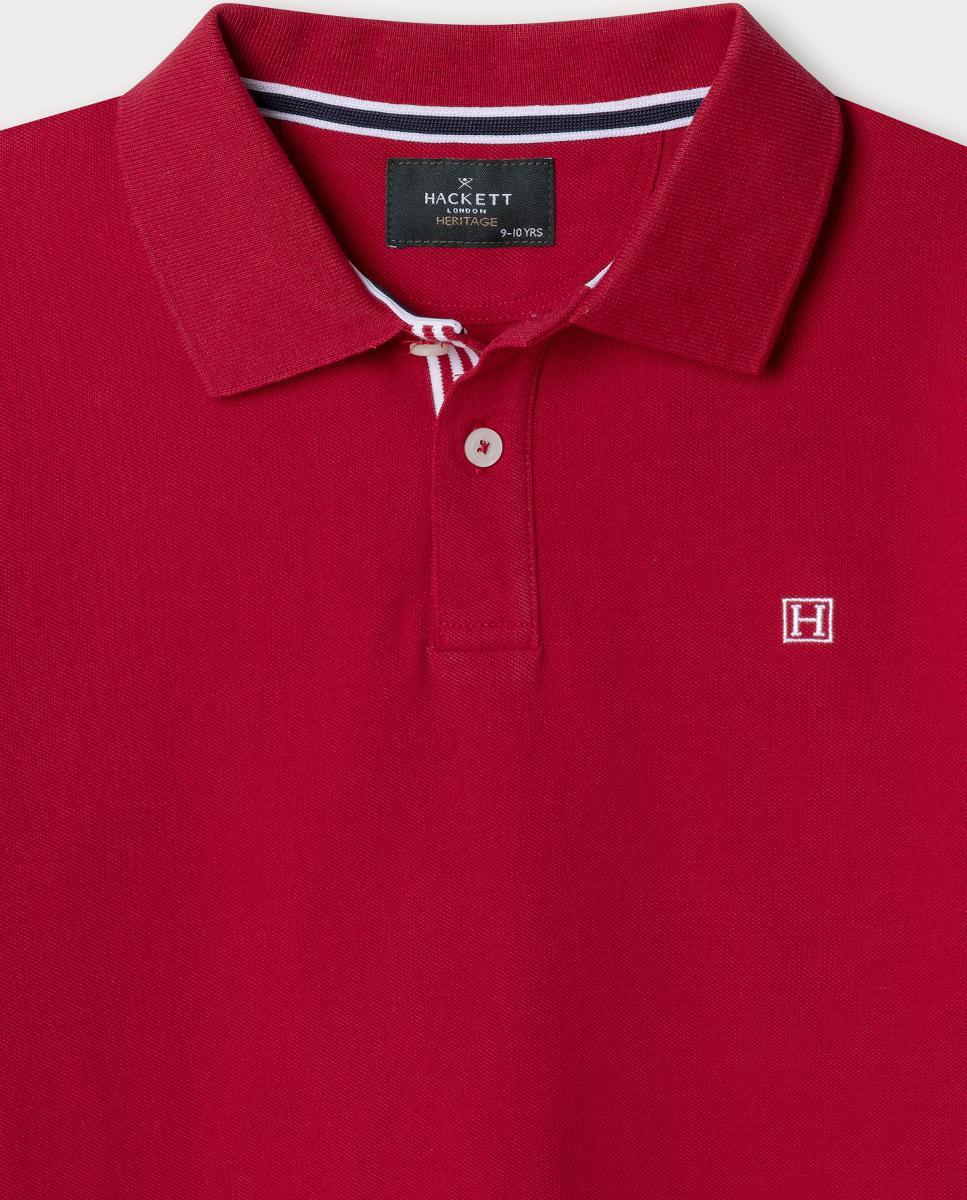Polo Heritage Stripe Trim Hackett Vermelho-3