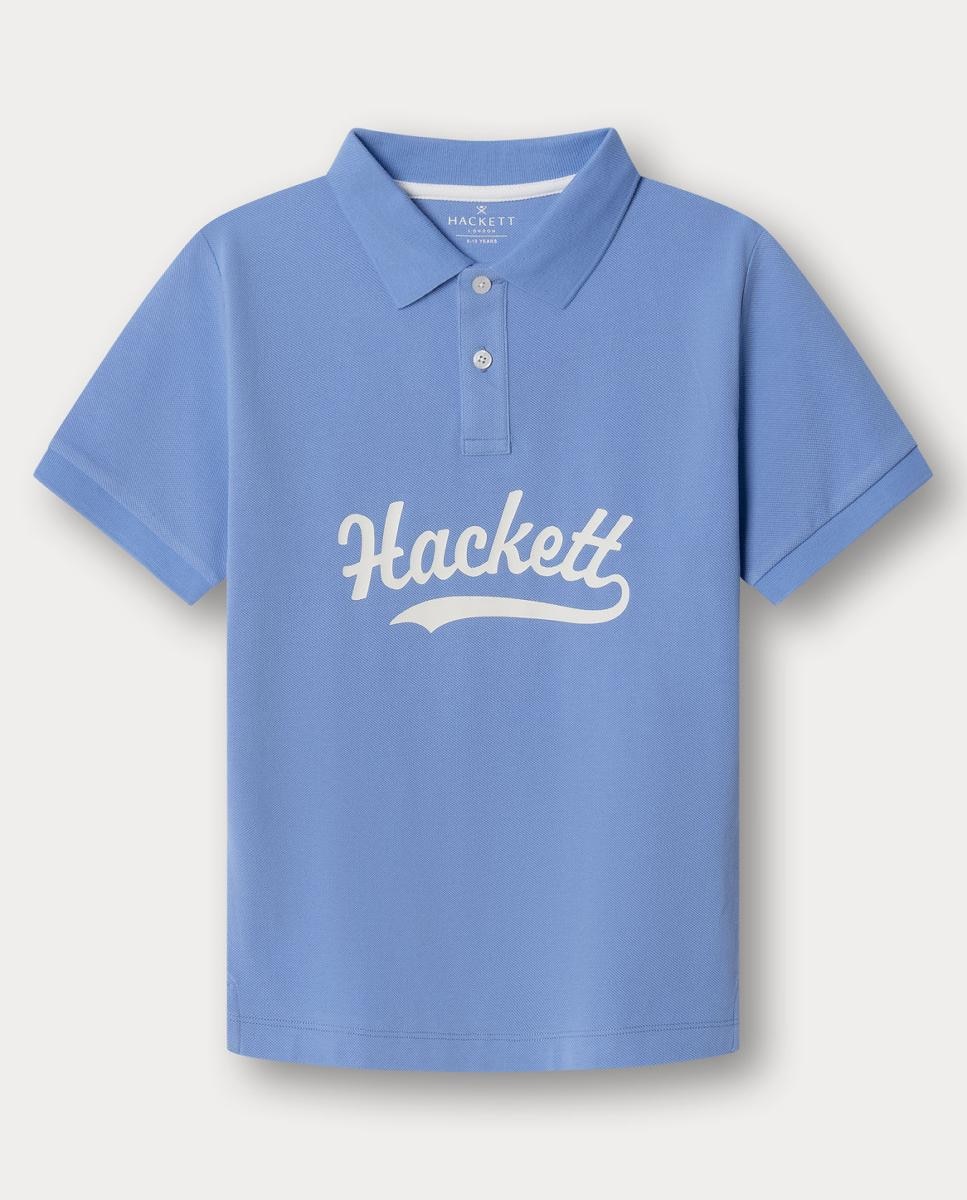 Polo Logo Hackett Azul-1