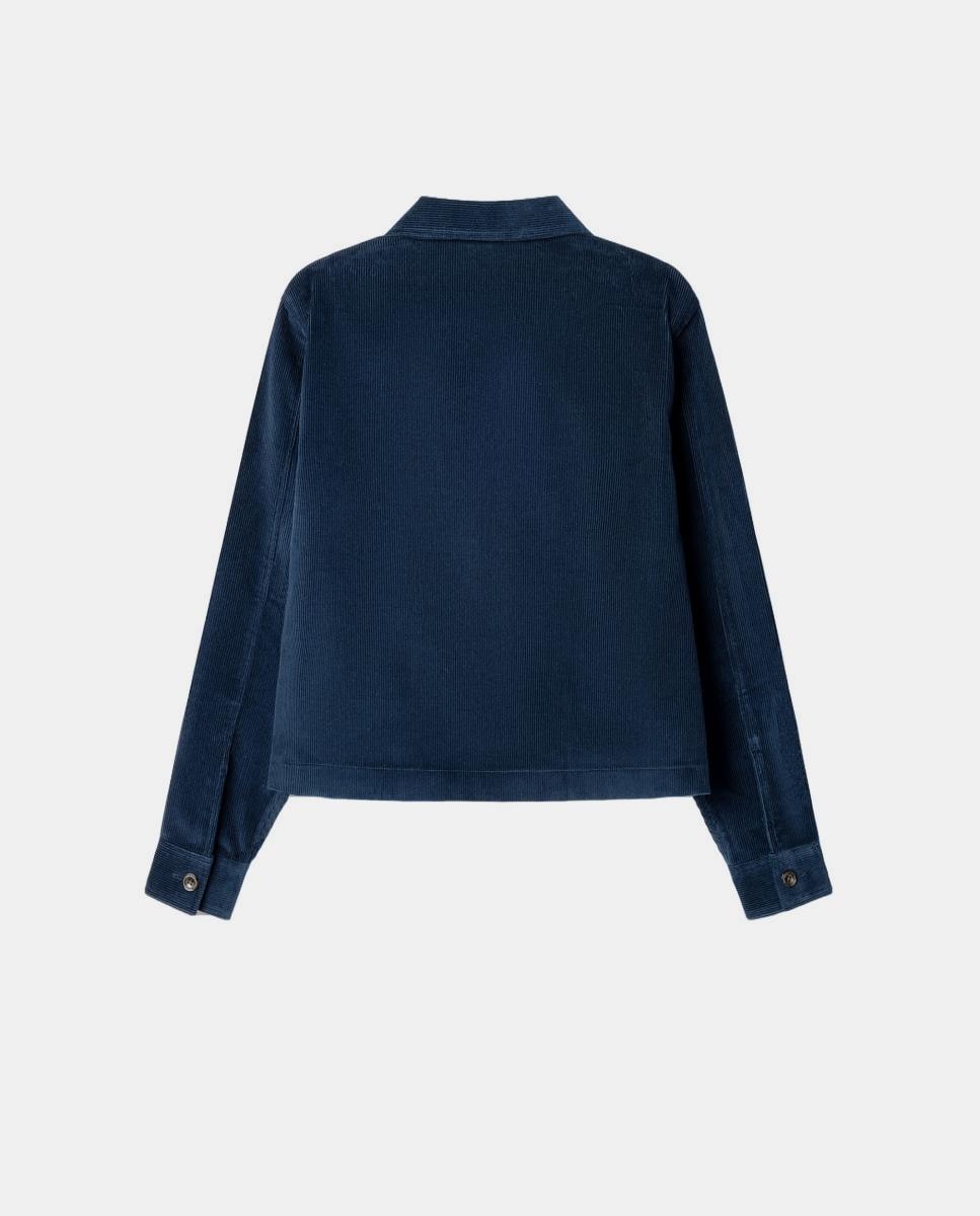 Sobrecamisa de Bombazina Azul-marinho-2