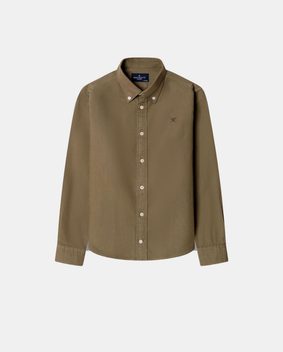 Imagem 0 de Camisa Oxford com Colarinho com Botão