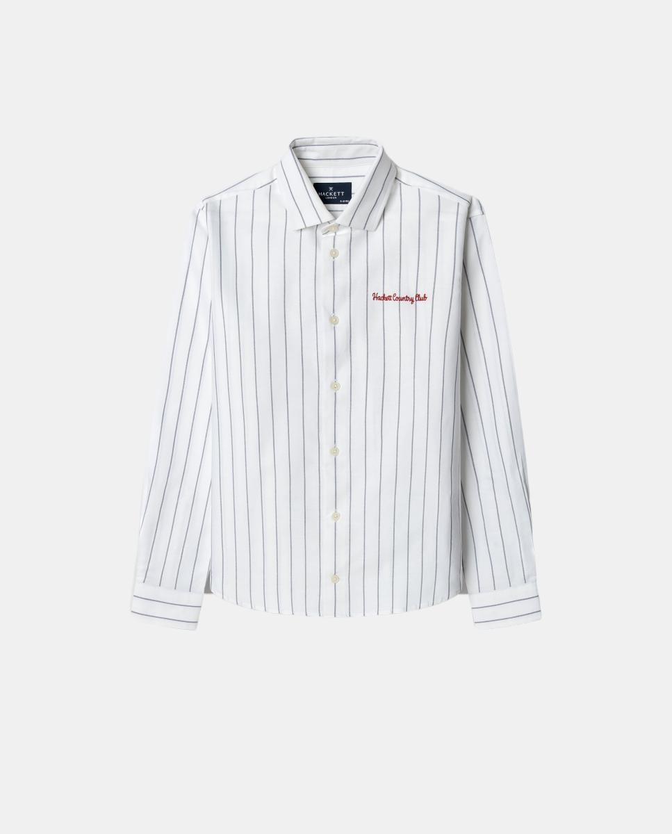 Imagen 0 de Camisa oxford de rayas de niño Blanco