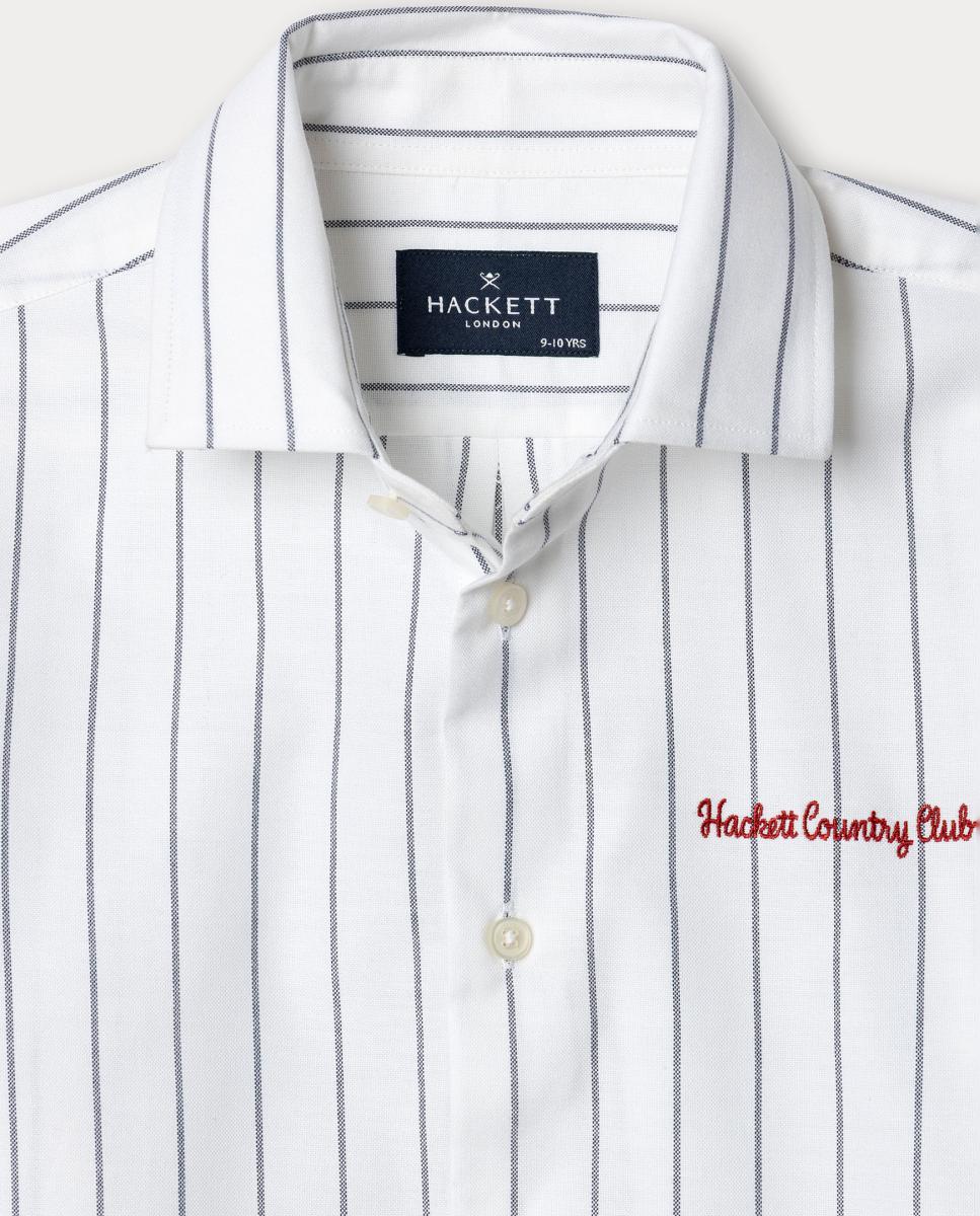 Camisa oxford de rayas de niño - Hackett - Blanco Blanco-3