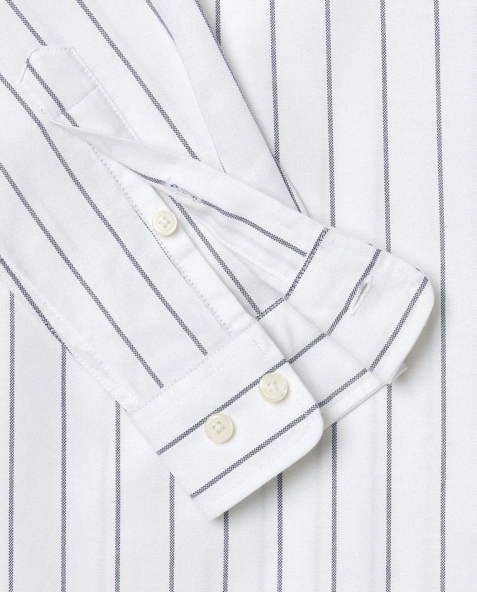 Camisa oxford de rayas de niño - Hackett - Blanco Blanco-4