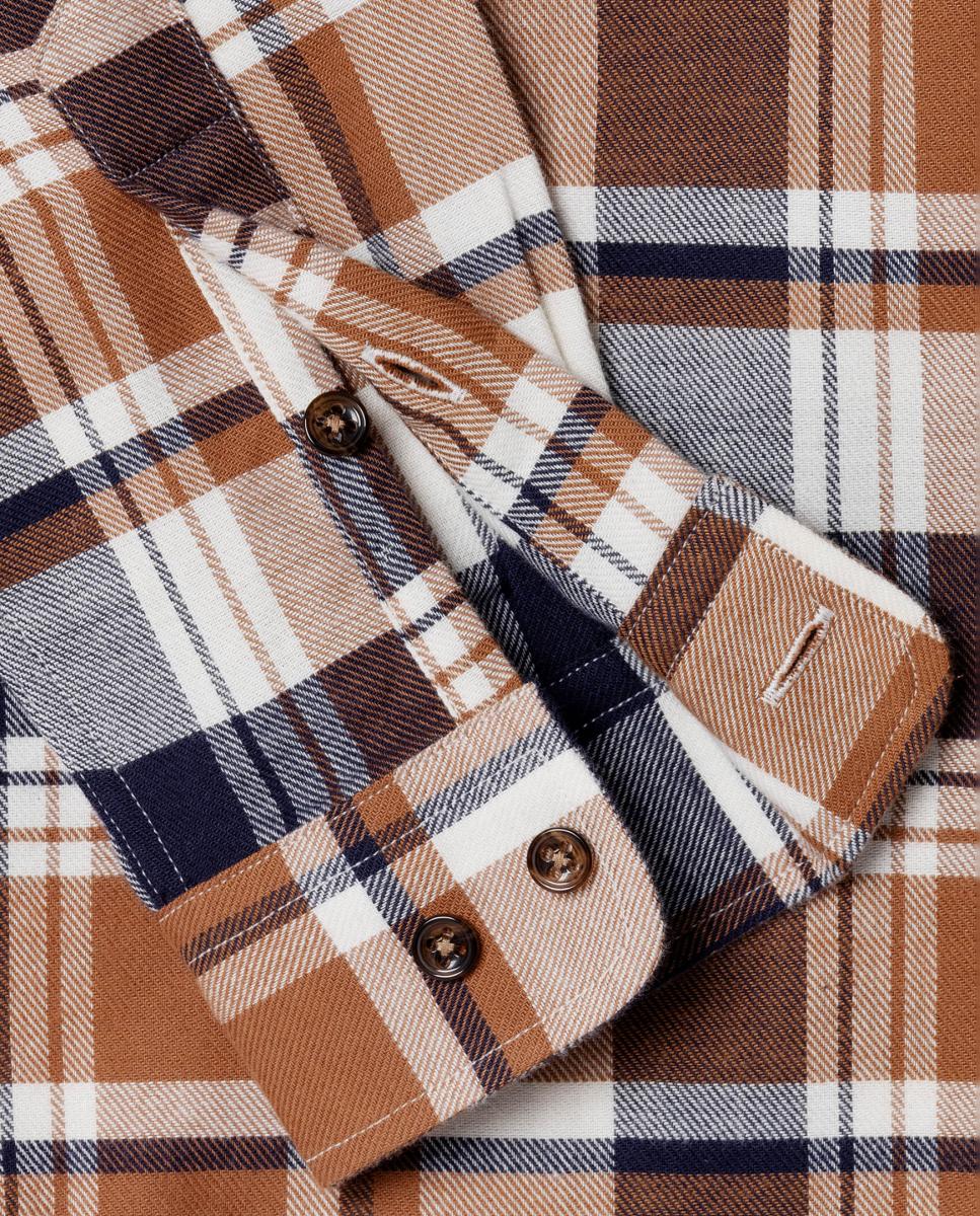 Sobrecamisa de Flanela Azul-marinho-4