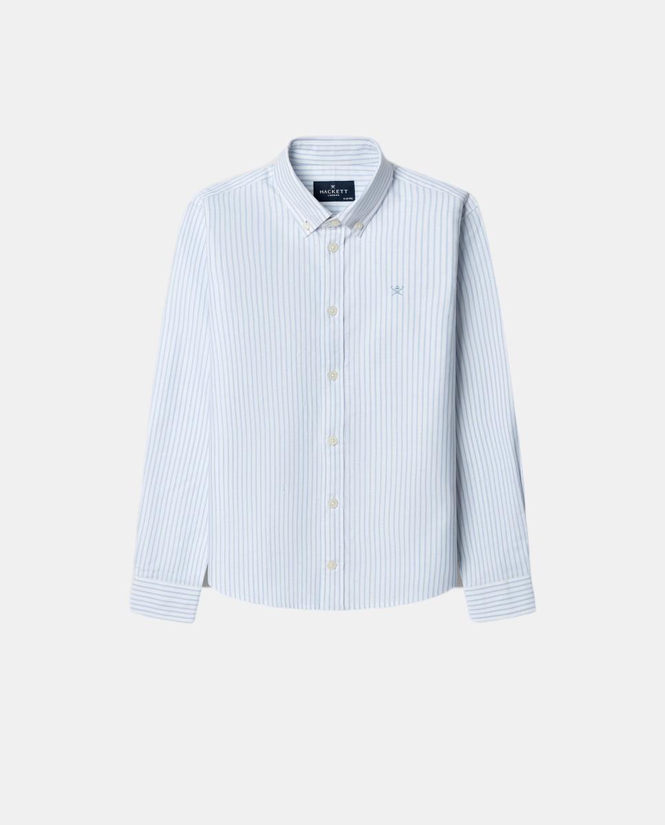 Imagen 0 de Camisa oxford de rayas de niño Azul claro