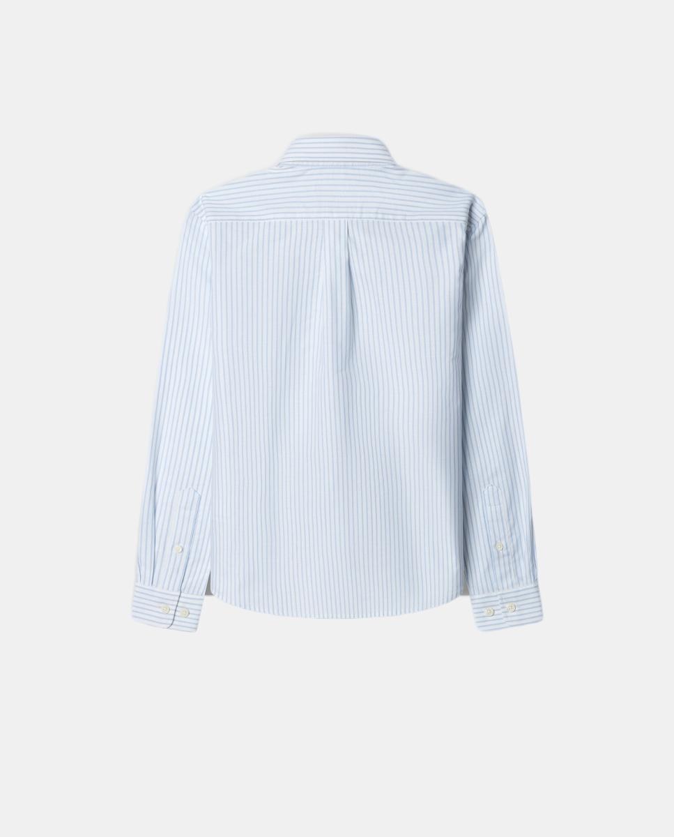 Camisa oxford de rayas de niño - Hackett - Azul claro Azul claro-2