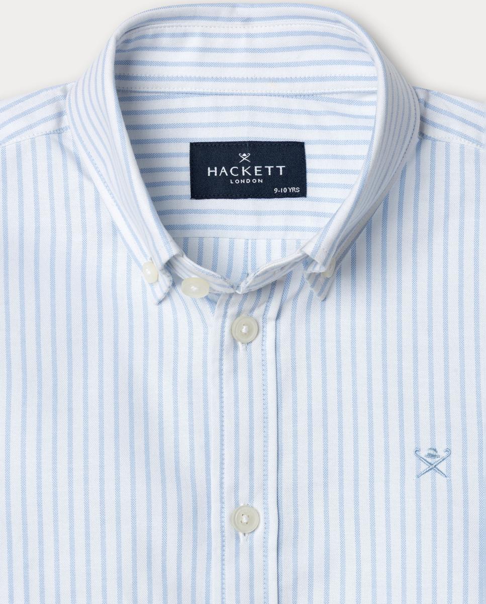 Camisa oxford de rayas de niño - Hackett - Azul claro Azul claro-3