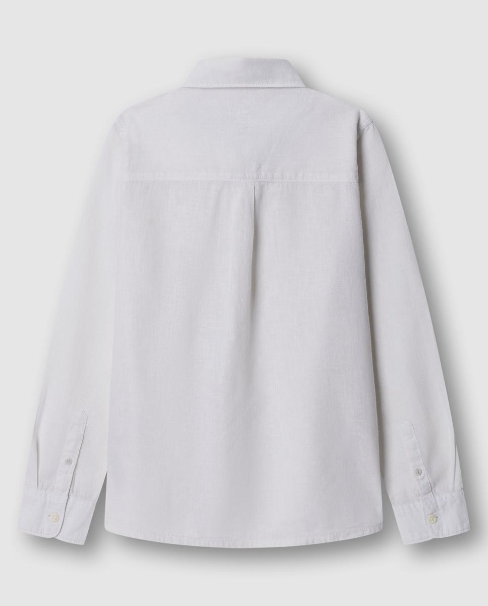 Camisa de Linho Daniel Pepe Jeans Branco-2