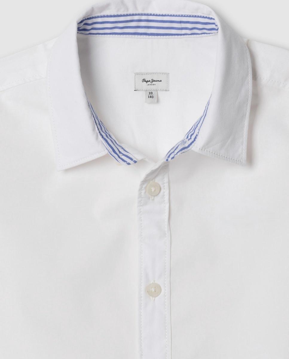Camisa de Popelina Adam Branco-3