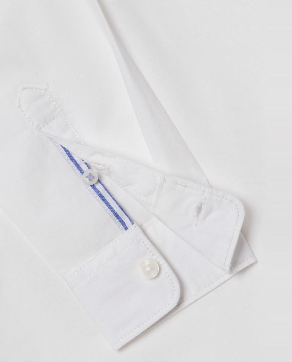 Camisa de Popelina Adam Branco-4