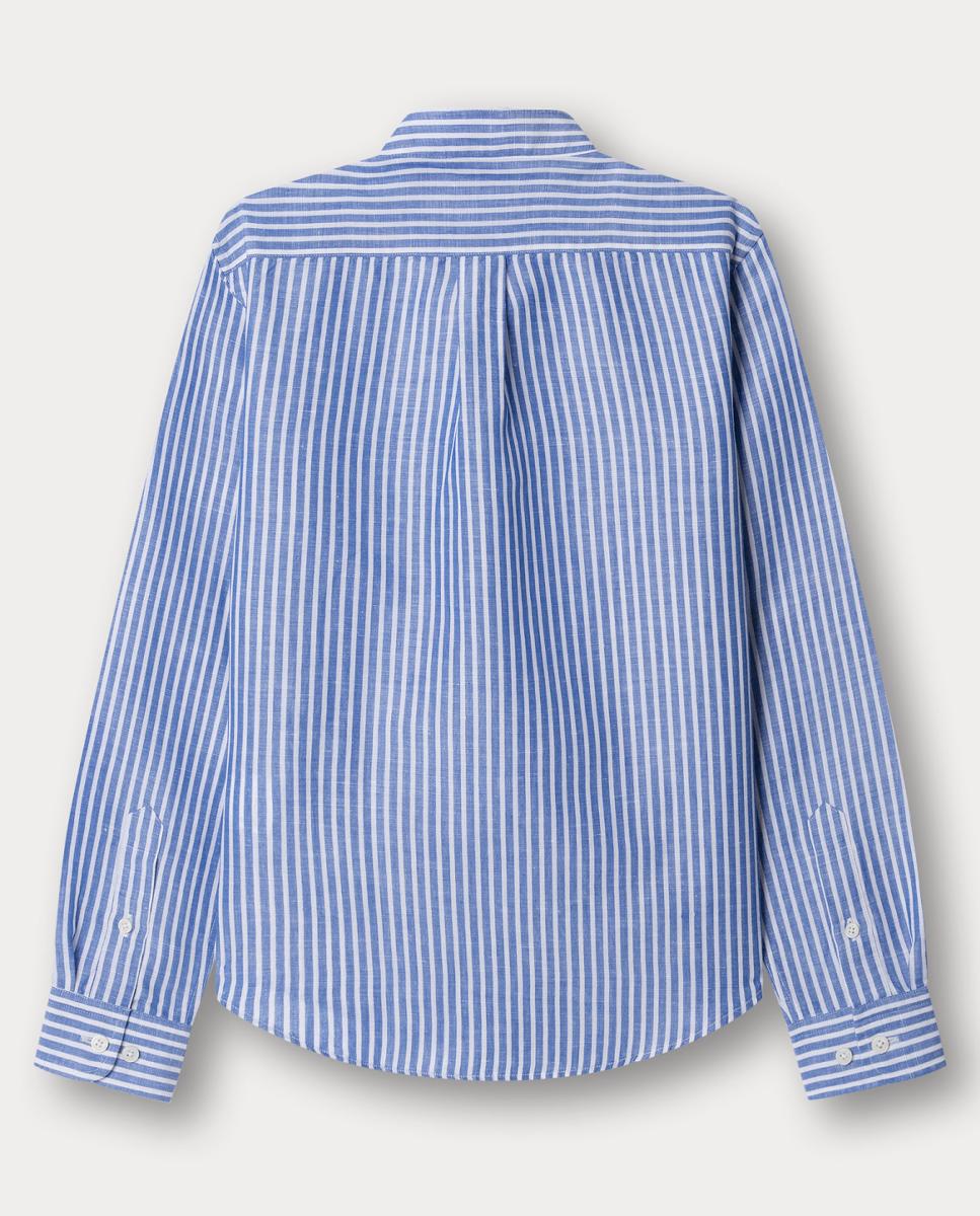 Camisa às Riscas Porter Azul-2