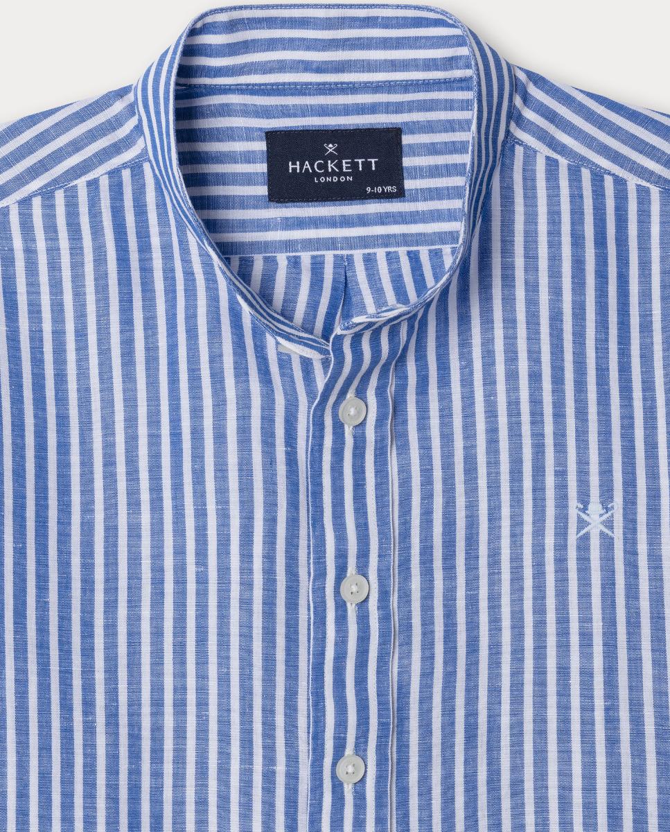 Camisa às Riscas Porter Azul-3