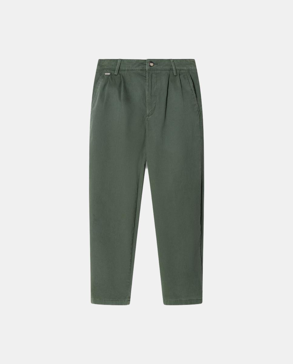 Pantalón chino Vicenzo de niño - Pepe Jeans - Verde militar Verde militar-1