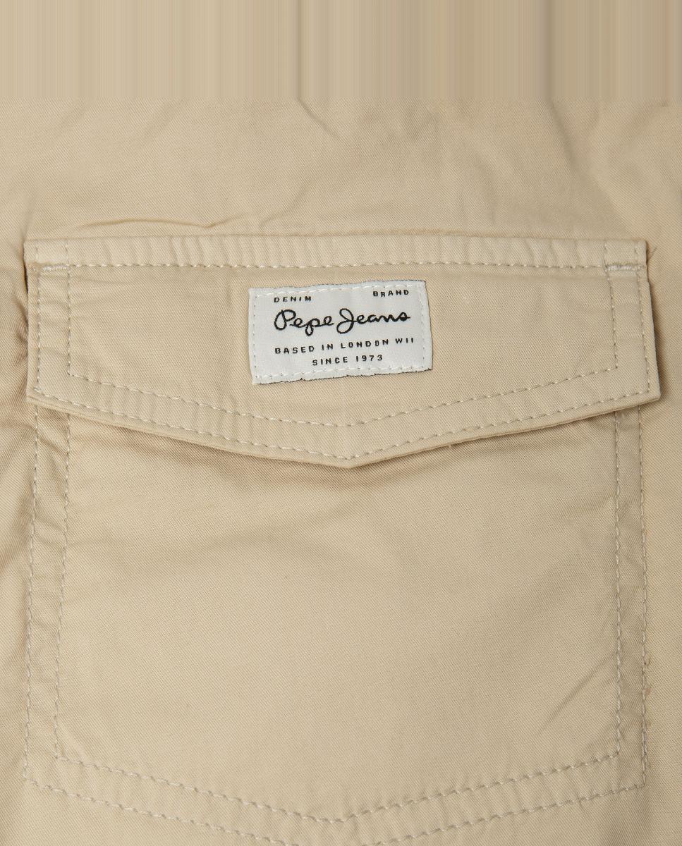 Calças Chino com Fecho de Cordão Ajustável Stephen Pepe Jeans Camel-4