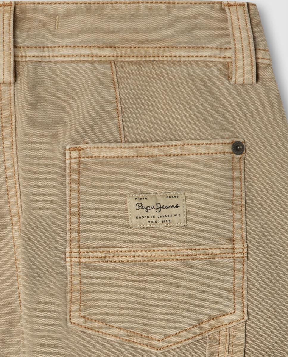Calças com Remendos Oliver Pepe Jeans Camel-4