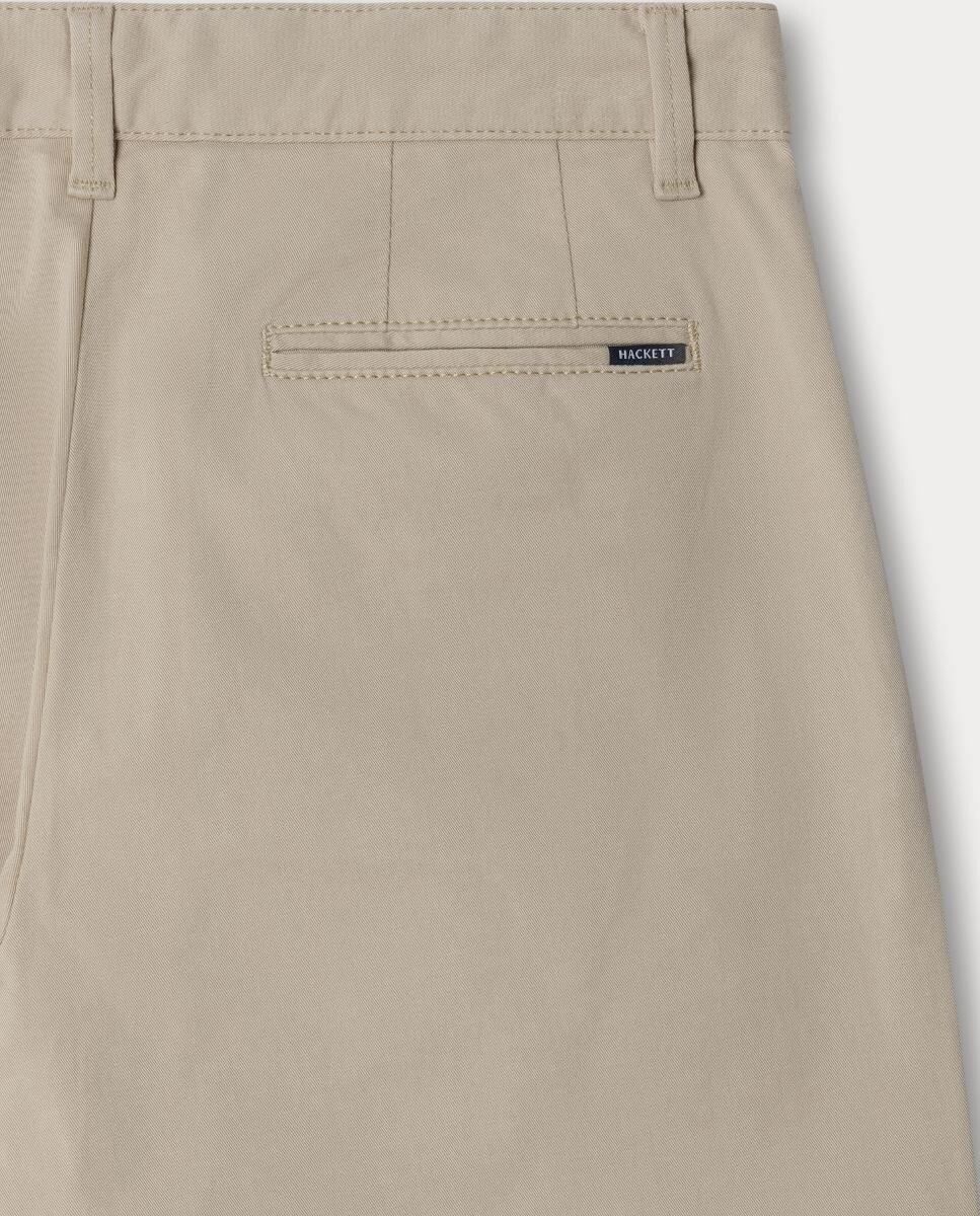 Calças Chino Clássicas Bege-4