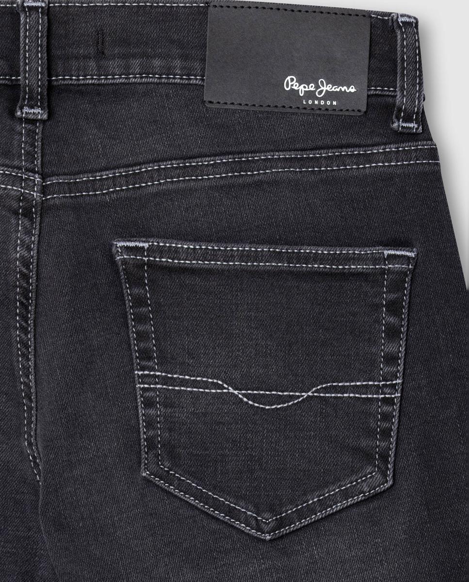 Pantalón vaquero Taper Asher Faded Black de niño - Pepe Jeans - Negro Negro-4