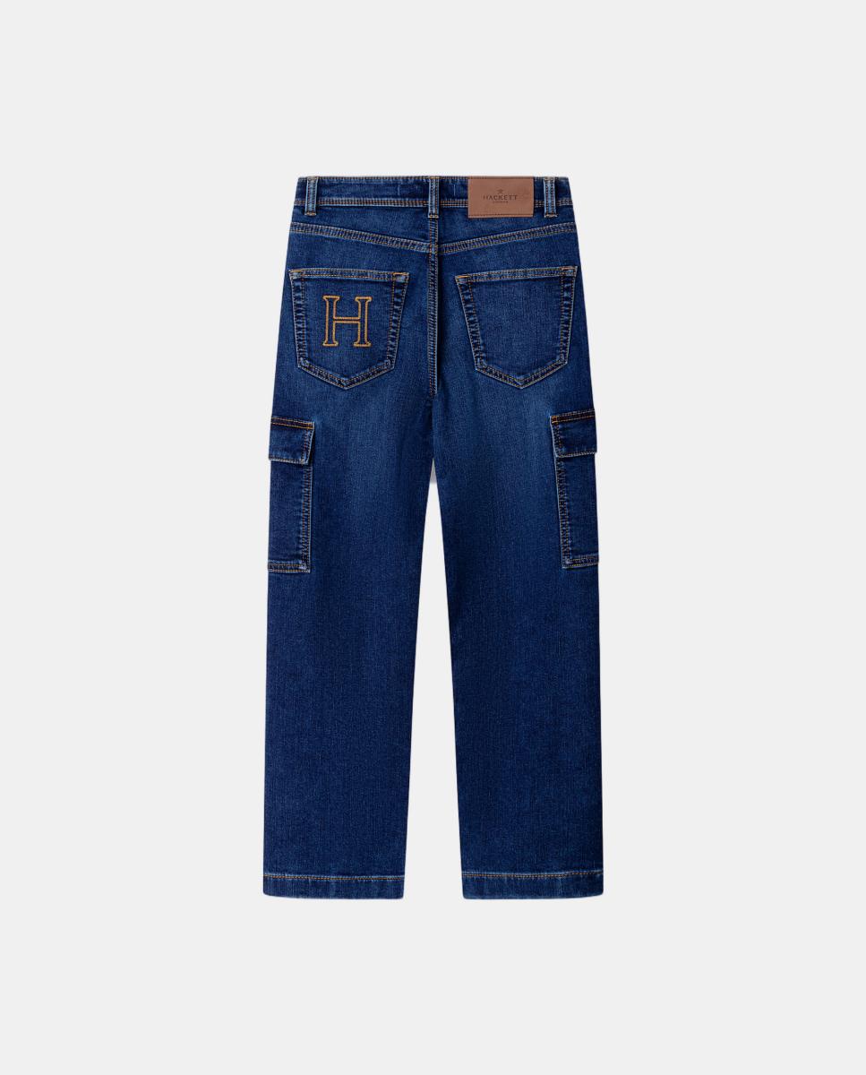 Pantalón cargo vaquero de niño - Hackett - Azul índigo Azul índigo-2