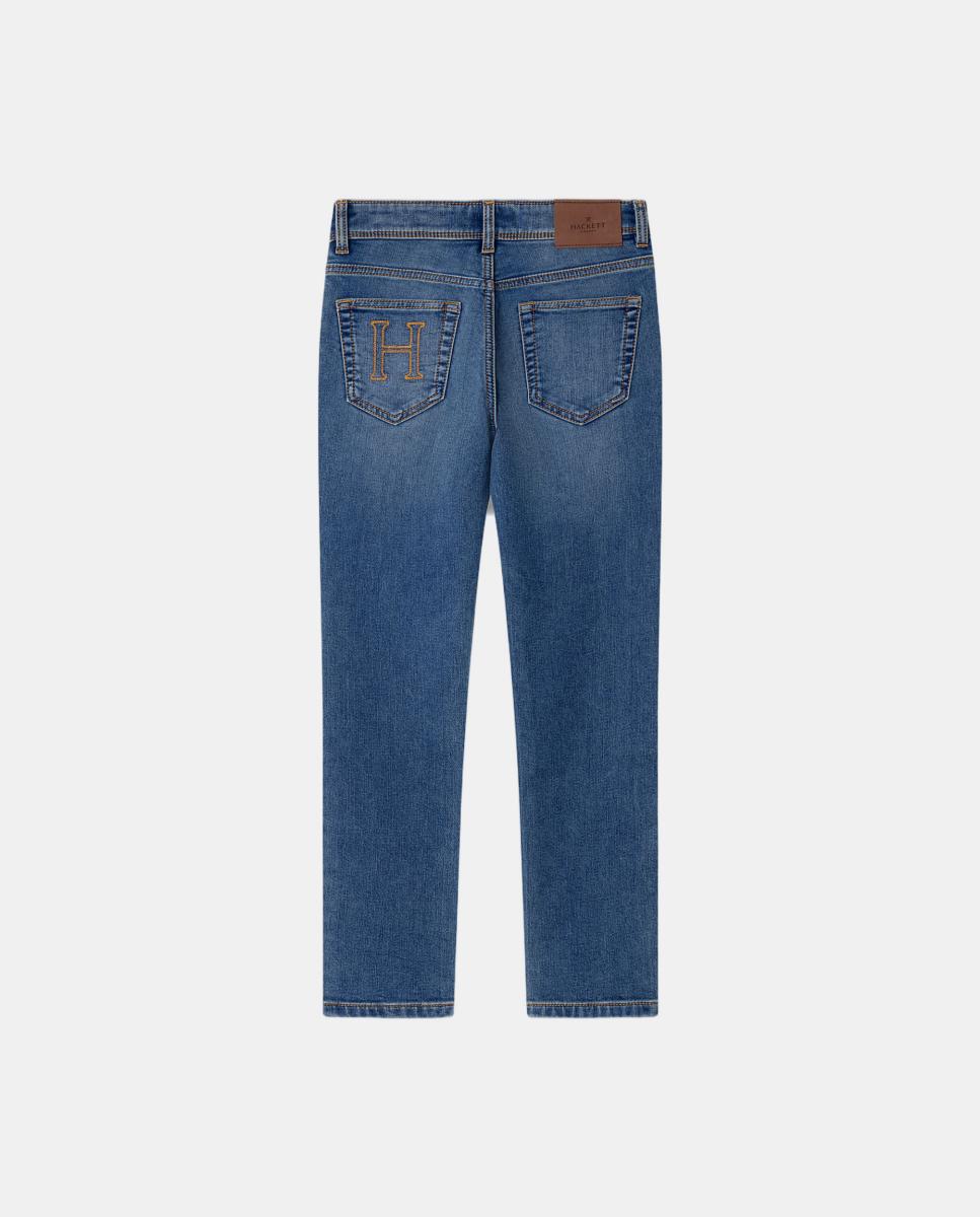 Jeans Straight Fit Hackett Azul-índigo-2