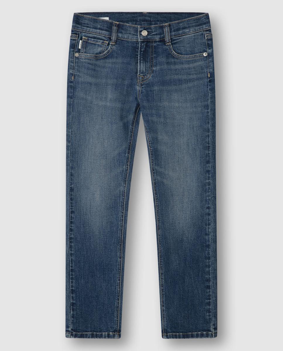 Jeans Straight Cashed Azul-índigo-1