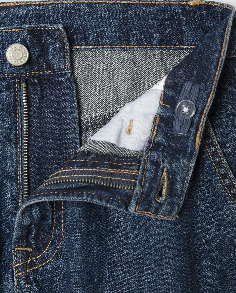 Pantalón vaquero con parches Loose Dan Double Knee de niño - Pepe Jeans - Azul índigo Azul índigo-3