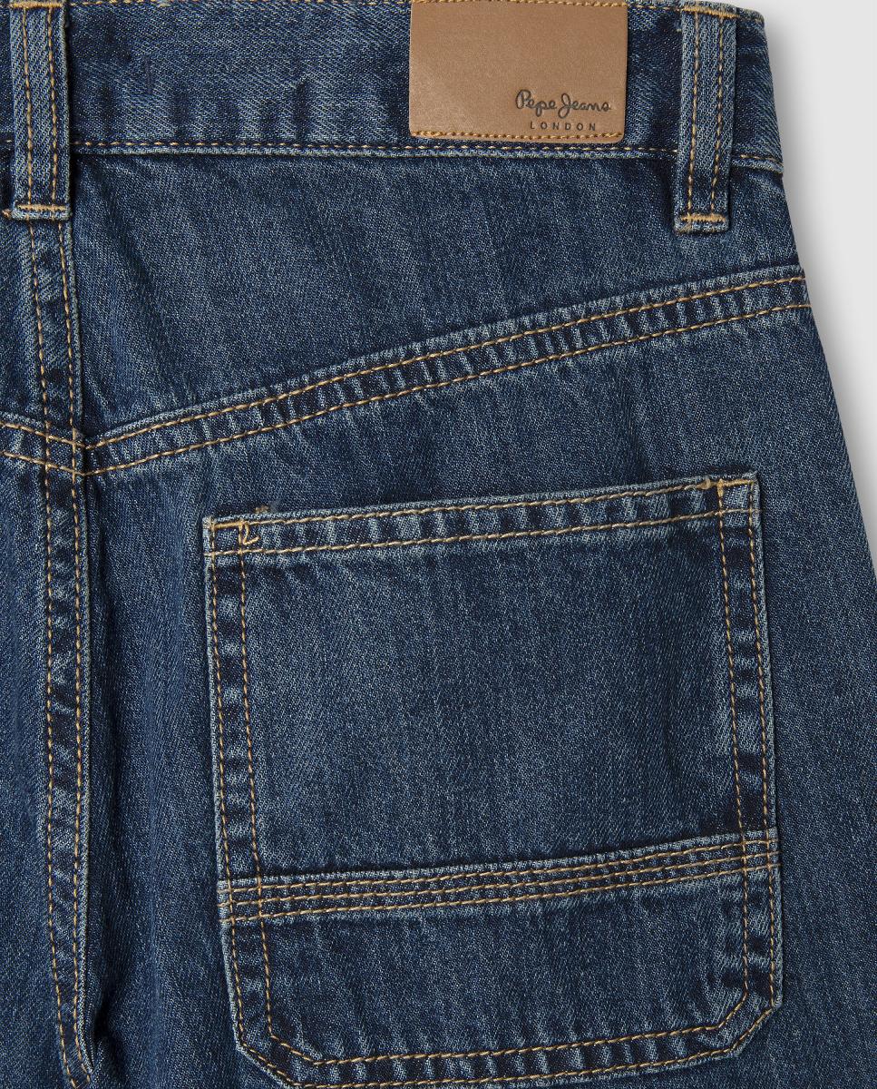 Pantalón vaquero con parches Loose Dan Double Knee de niño - Pepe Jeans - Azul índigo Azul índigo-4