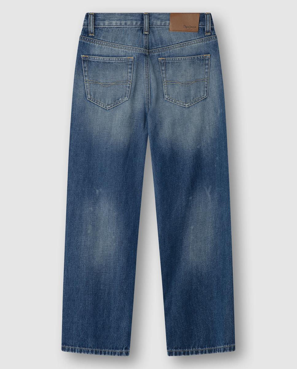 Jeans com Patch Loose Dan Heritage Pepe Jeans Azul-índigo-2