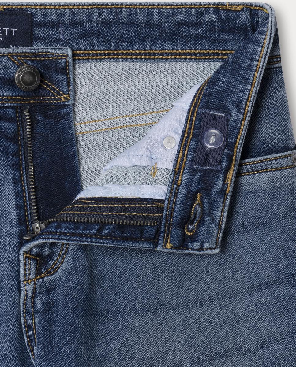 Jeans Straight Fit Vintage Hackett Azul-3