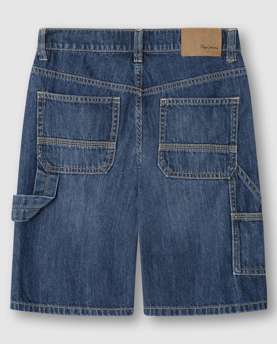 Calções de Ganga Loose Carpenter Chapman Pepe Jeans Azul-índigo-2