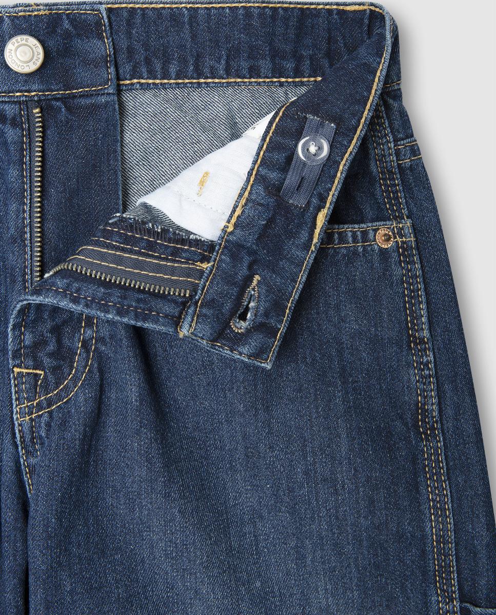 Calções de Ganga Loose Carpenter Chapman Pepe Jeans Azul-índigo-3