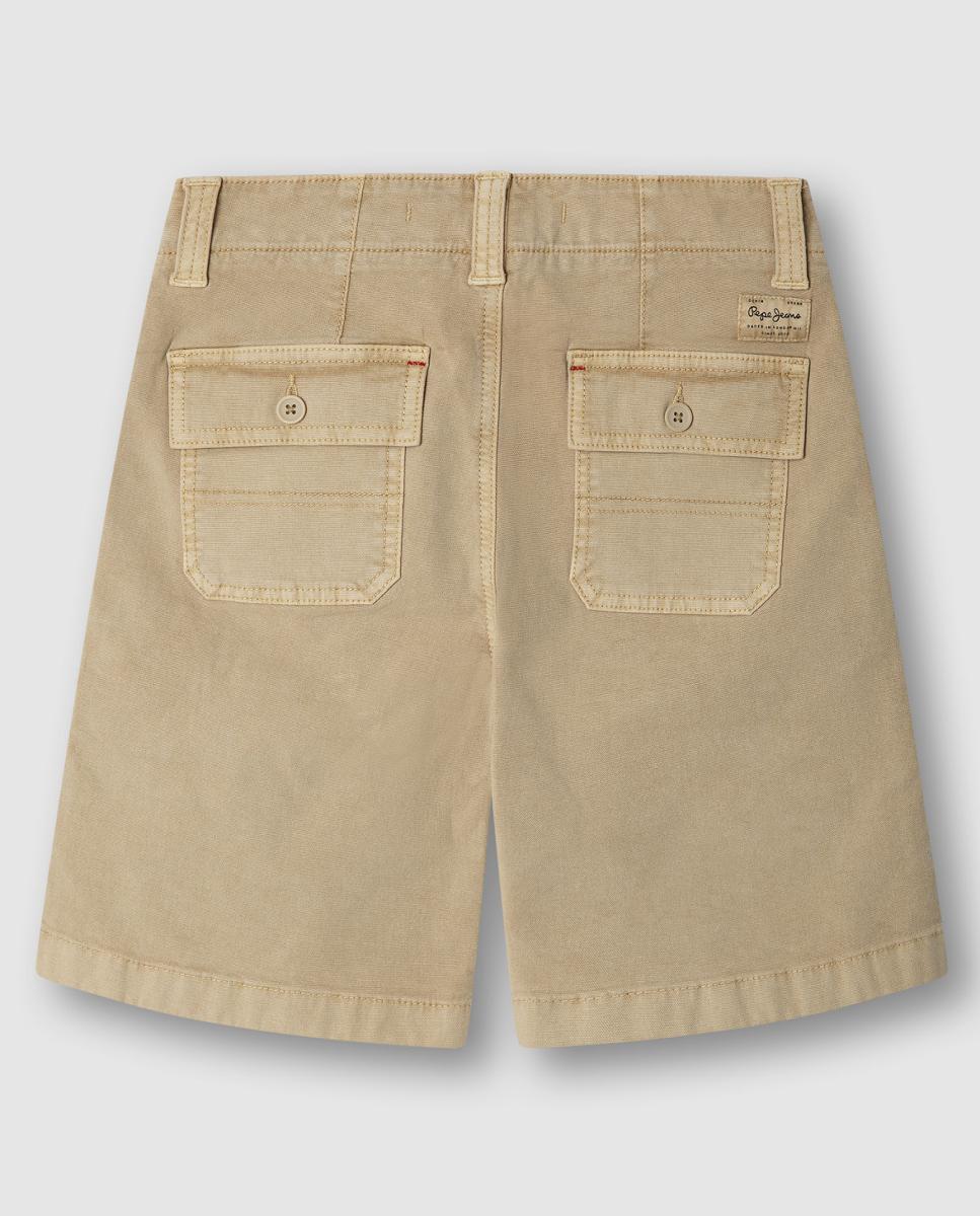 Calções com Remendos Ethan Pepe Jeans Camel-2