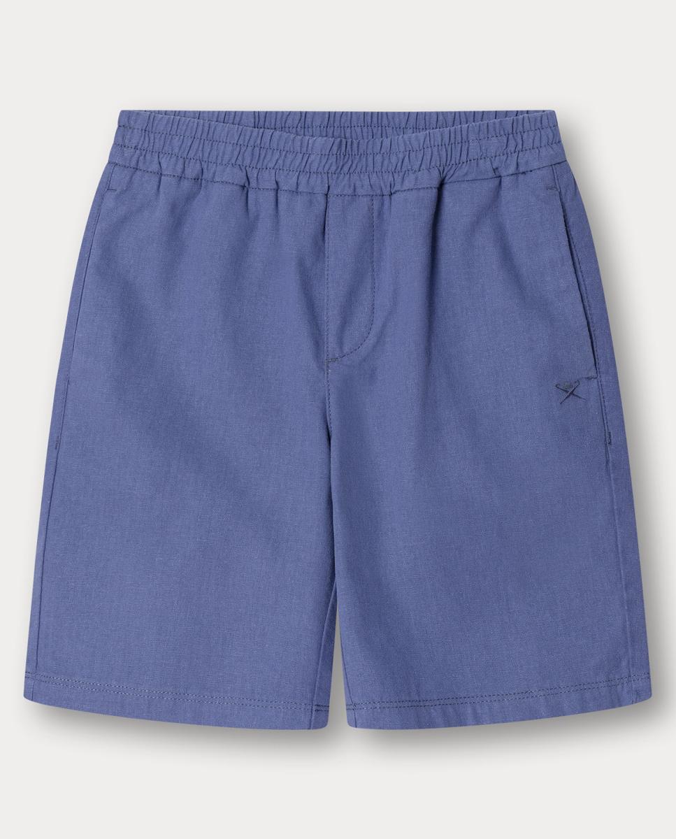 Calções de Linho Hackett Azul-1