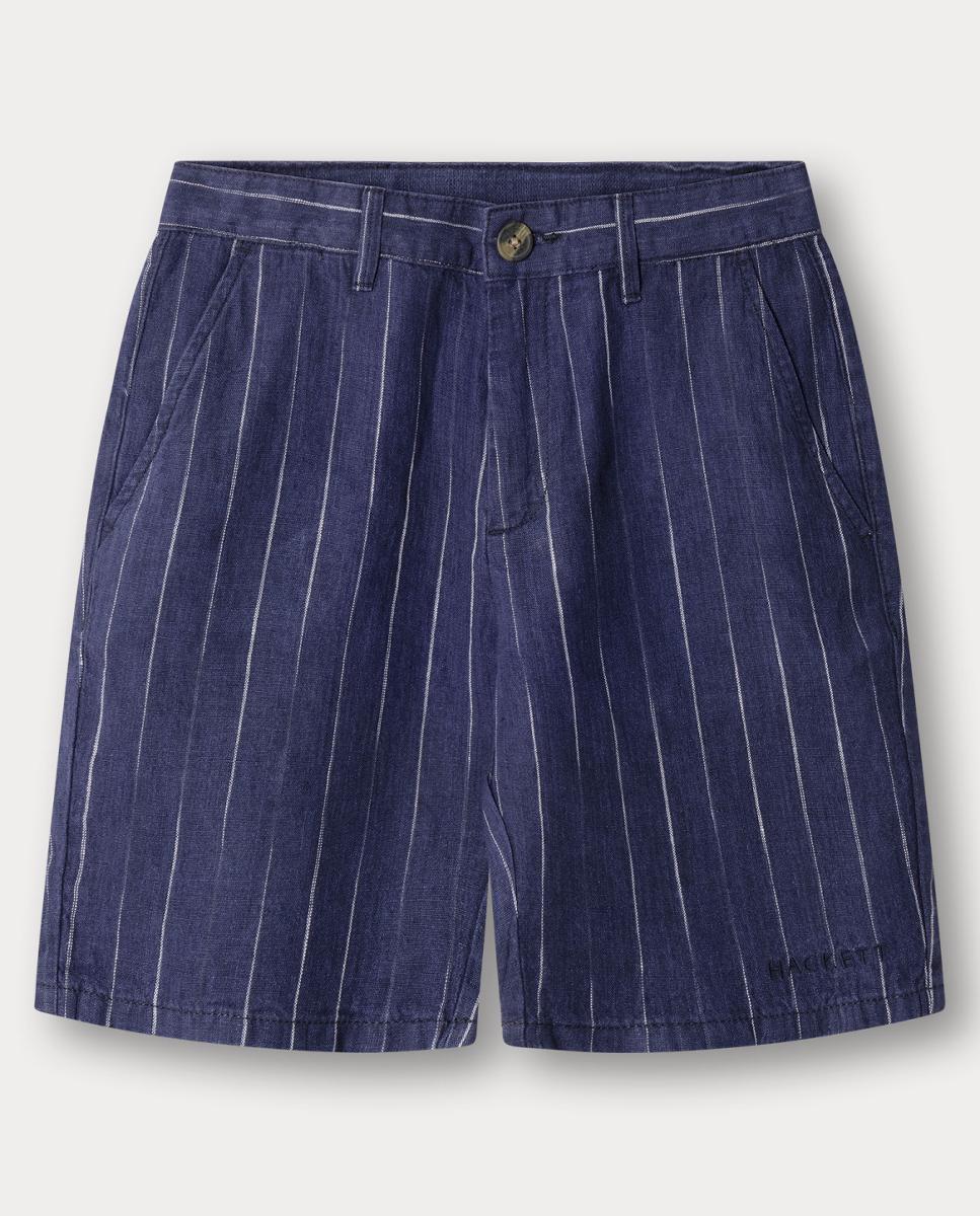 Imagem 0 de Calções de Linho às Riscas