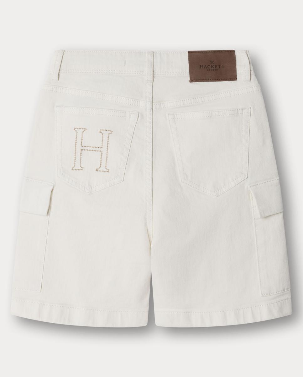 Calções Cargo de Ganga Branco-2