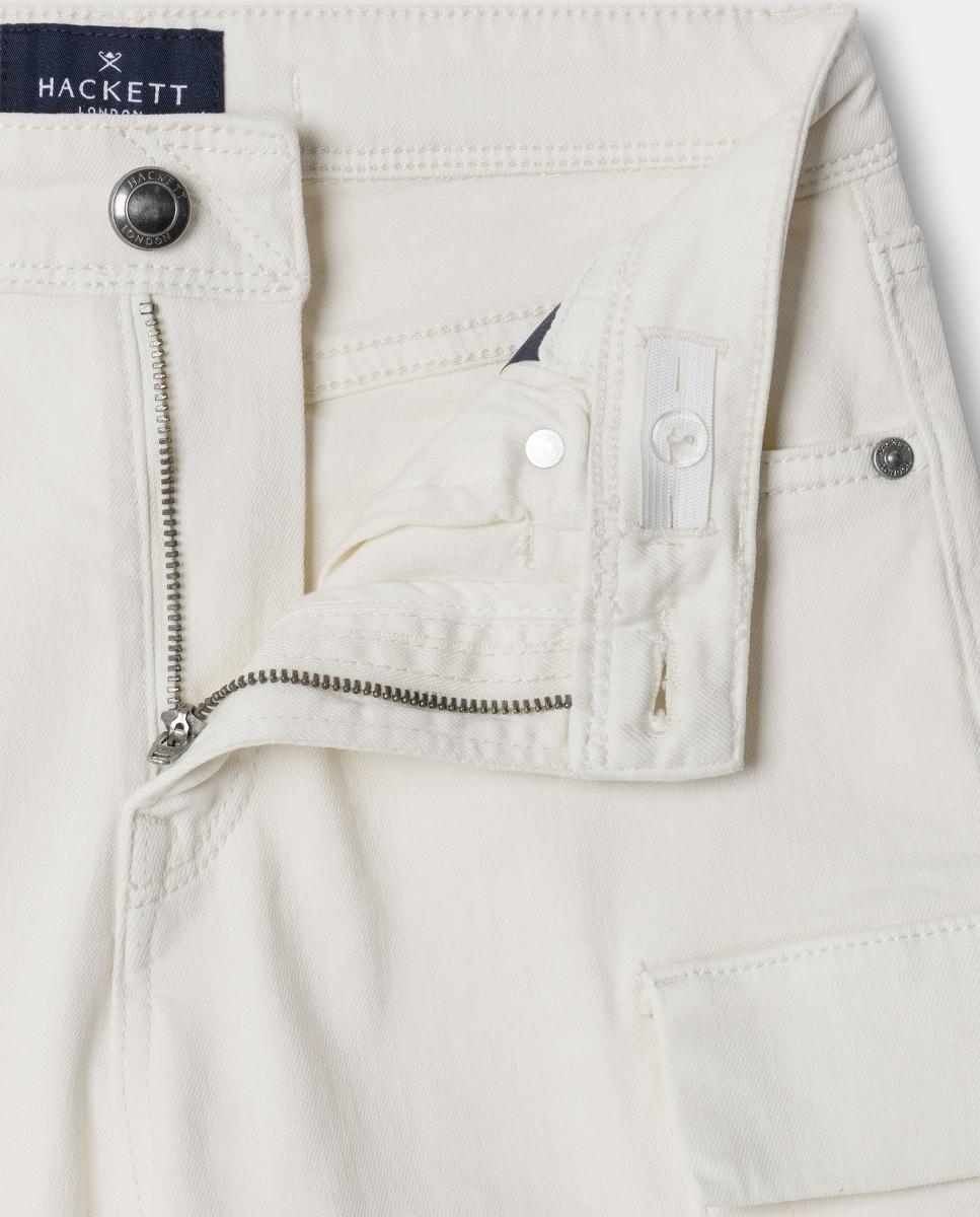 Calções Cargo de Ganga Branco-3