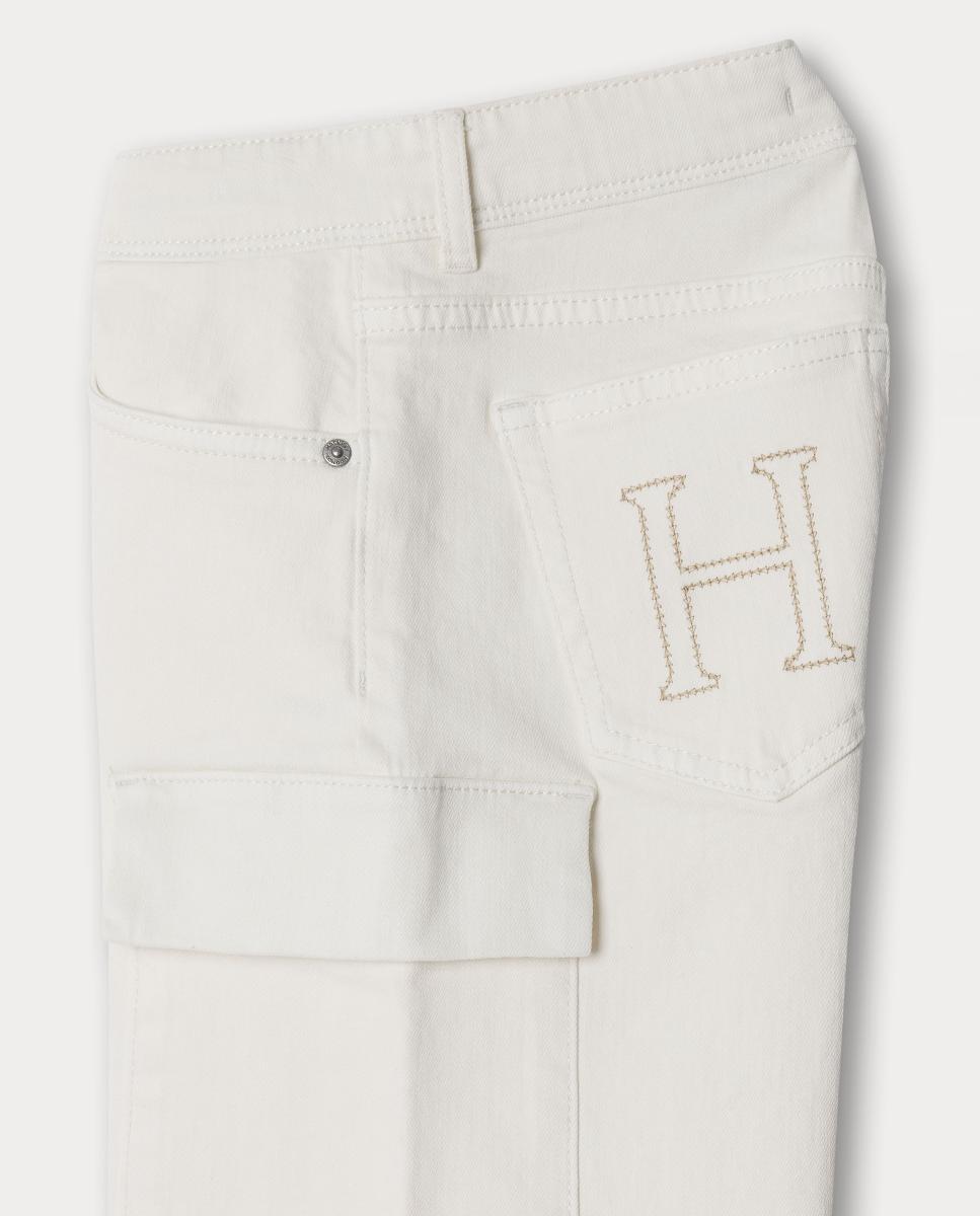 Calções Cargo de Ganga Branco-4