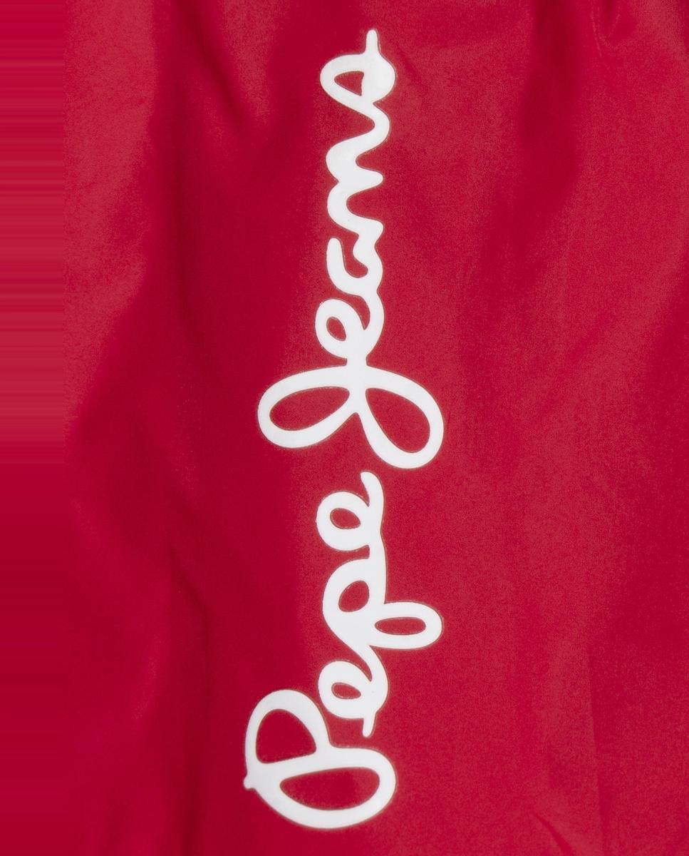 Calções de Banho Lisos com Logótipo Pepe Jeans Vermelho-3
