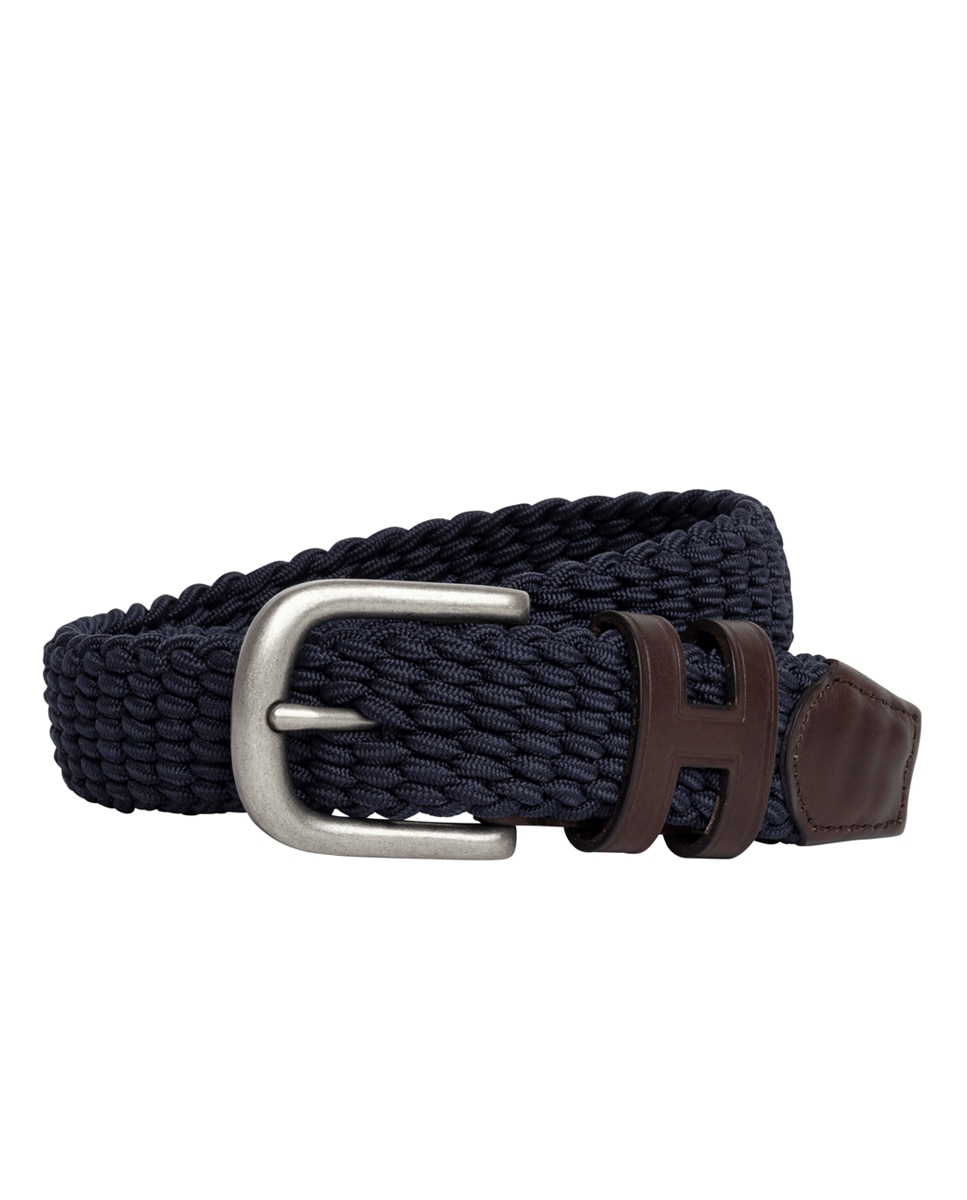 Cinto de menino Hackett entrançado azul-marinho Azul-marinho-1