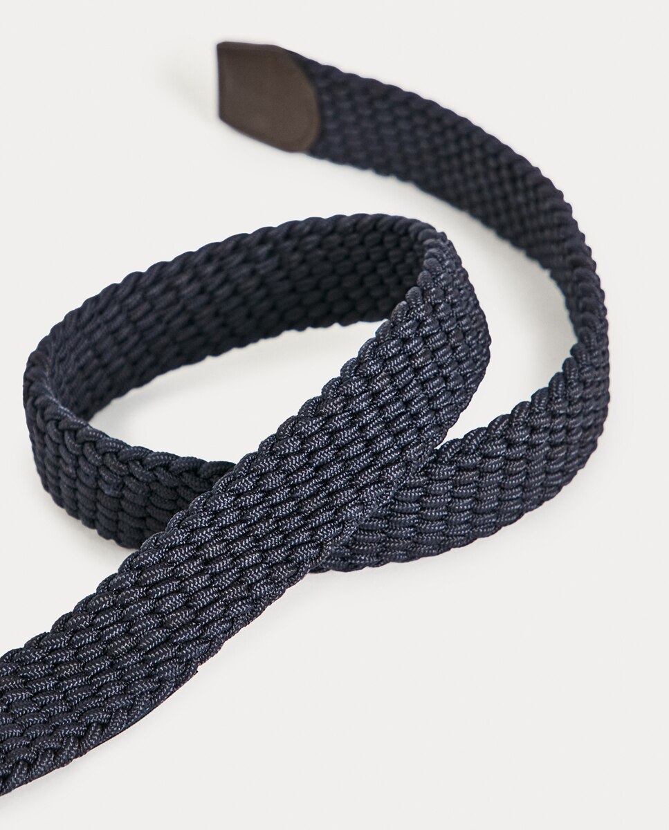Cinto de menino Hackett entrançado azul-marinho Azul-marinho-2